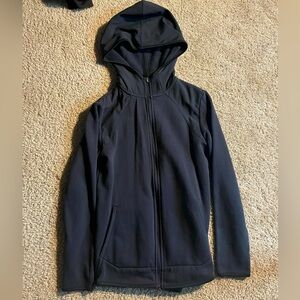 Kids all black zip up
